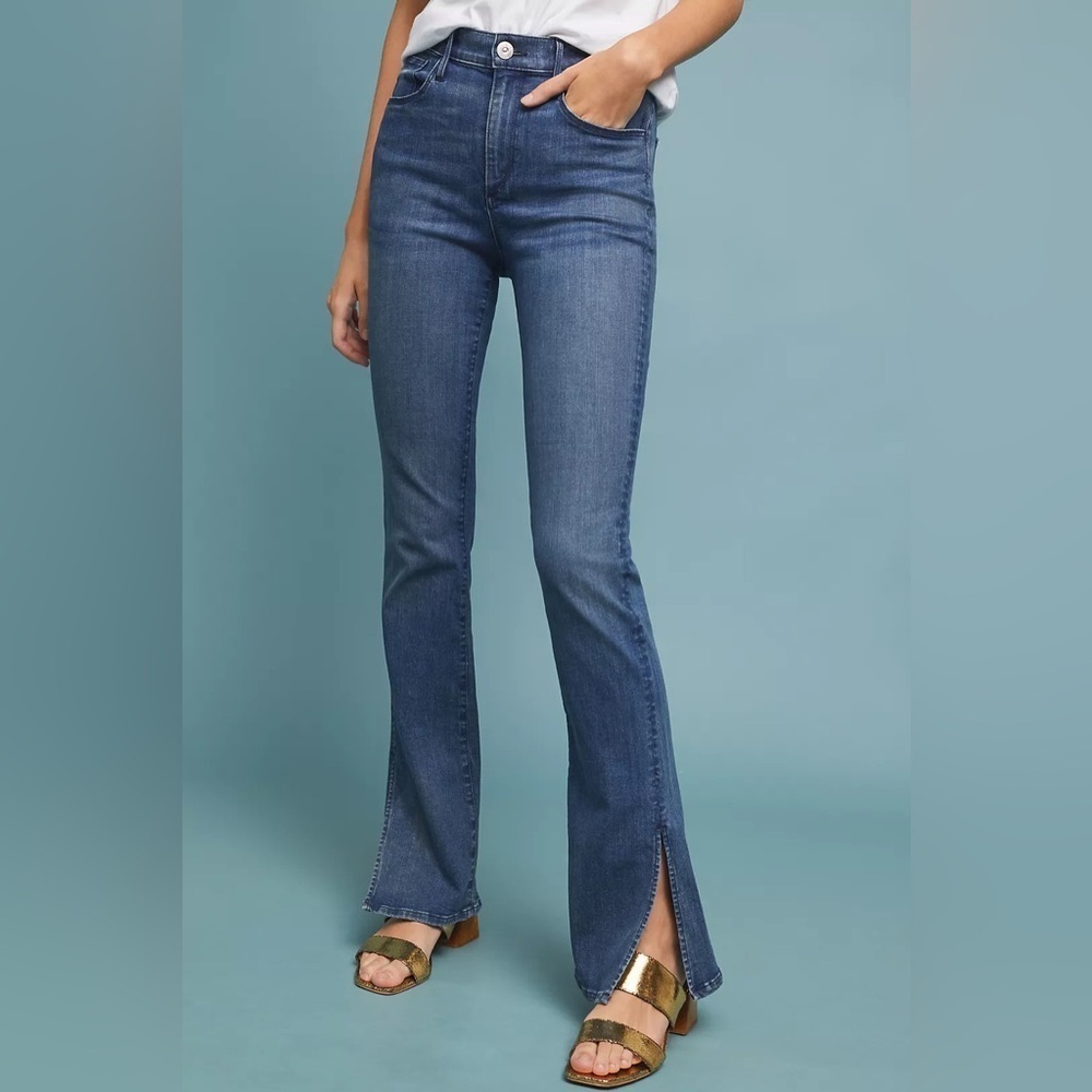 3x1 NYC • Connor Flare Slit High Rise Boot Cut Women's Blue Jeans